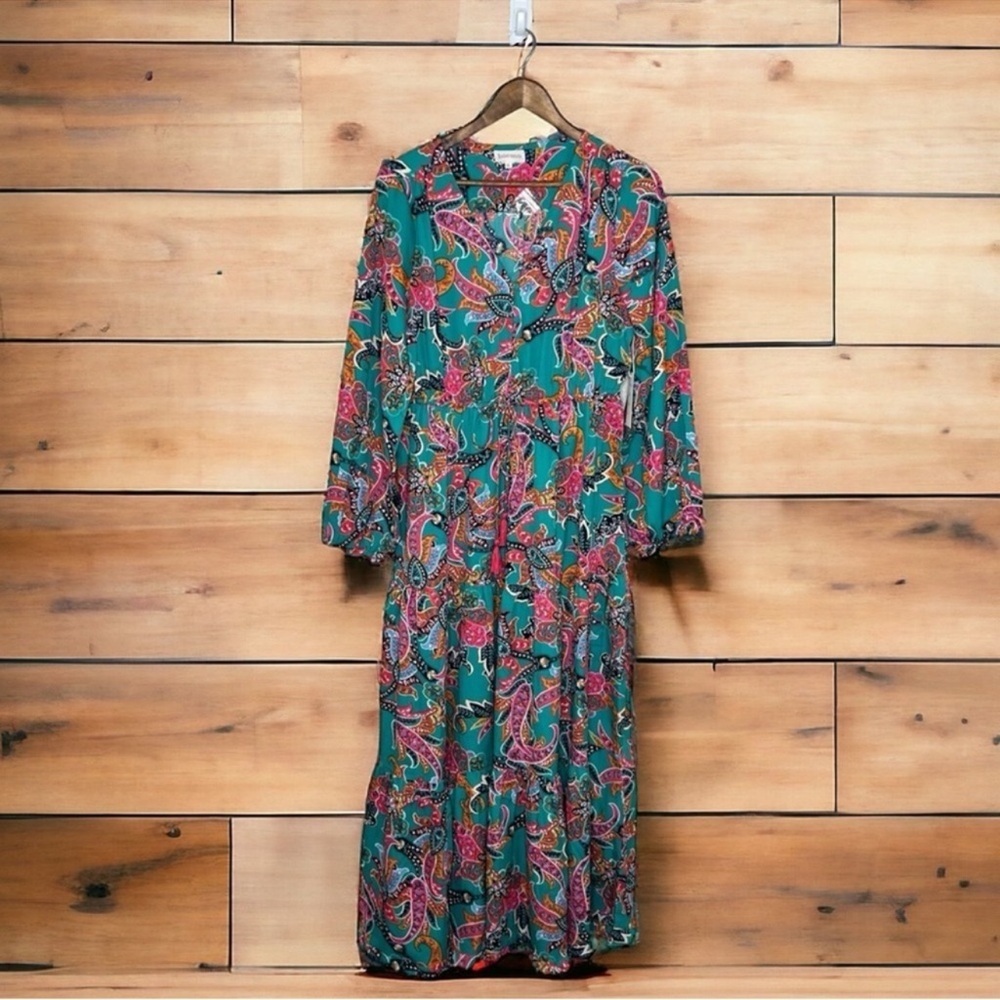 Anthropologie Boemo Bohemian V-neck Maxi Dress